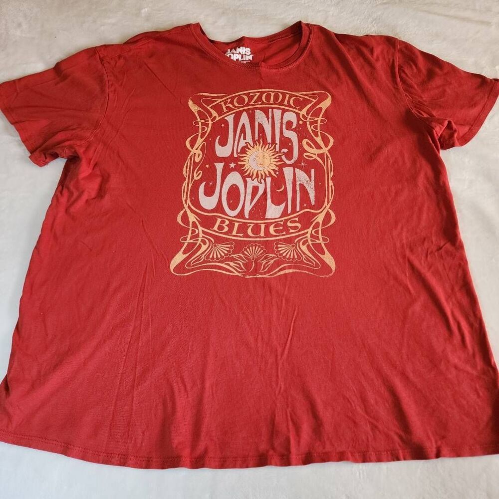 Janis Joplin Kozmic Blues Red Graphic Tshirts Size 2x